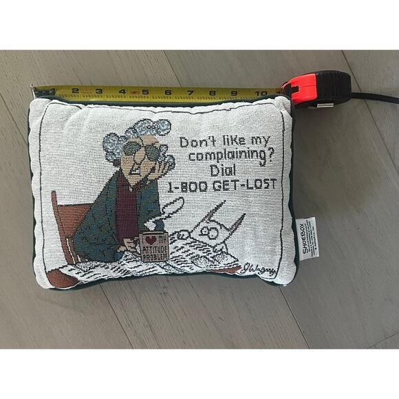 Shoebox cranky grandma funny pillow 8 x 11 knit green and white - Picture 7 of 9